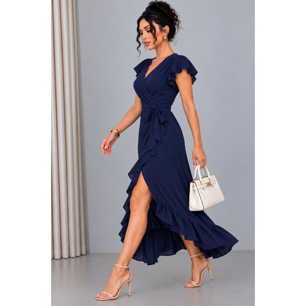 VESTIDO AZUL DE VIENA ELEGANTE - 3