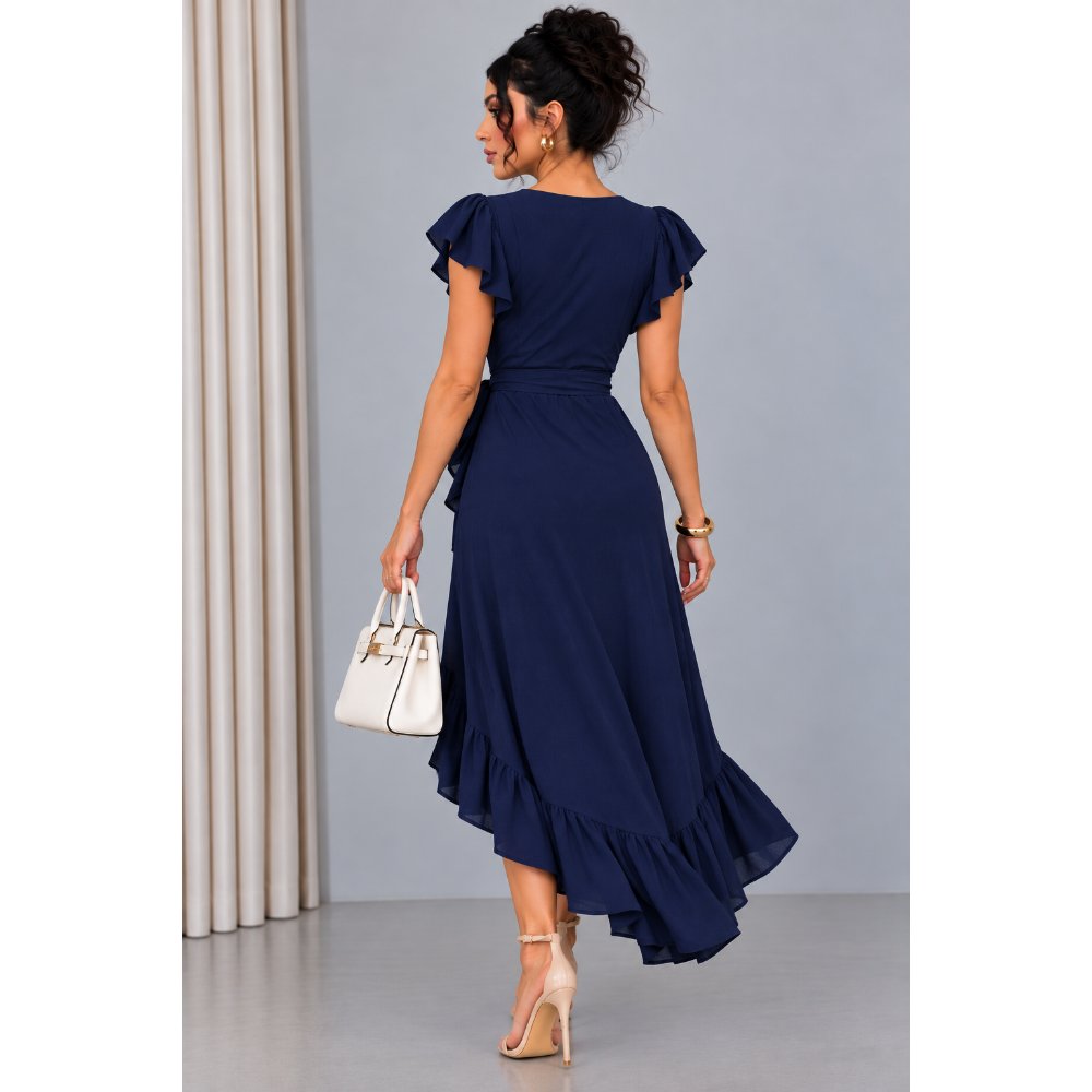 VESTIDO AZUL DE VIENA ELEGANTE - 4