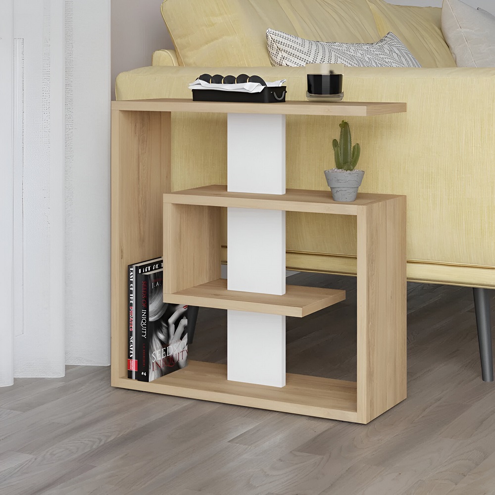 MESA AUXILIAR ZIABE COLOR OAKE Y BLANCO - 73 EXPERIENCE - 2