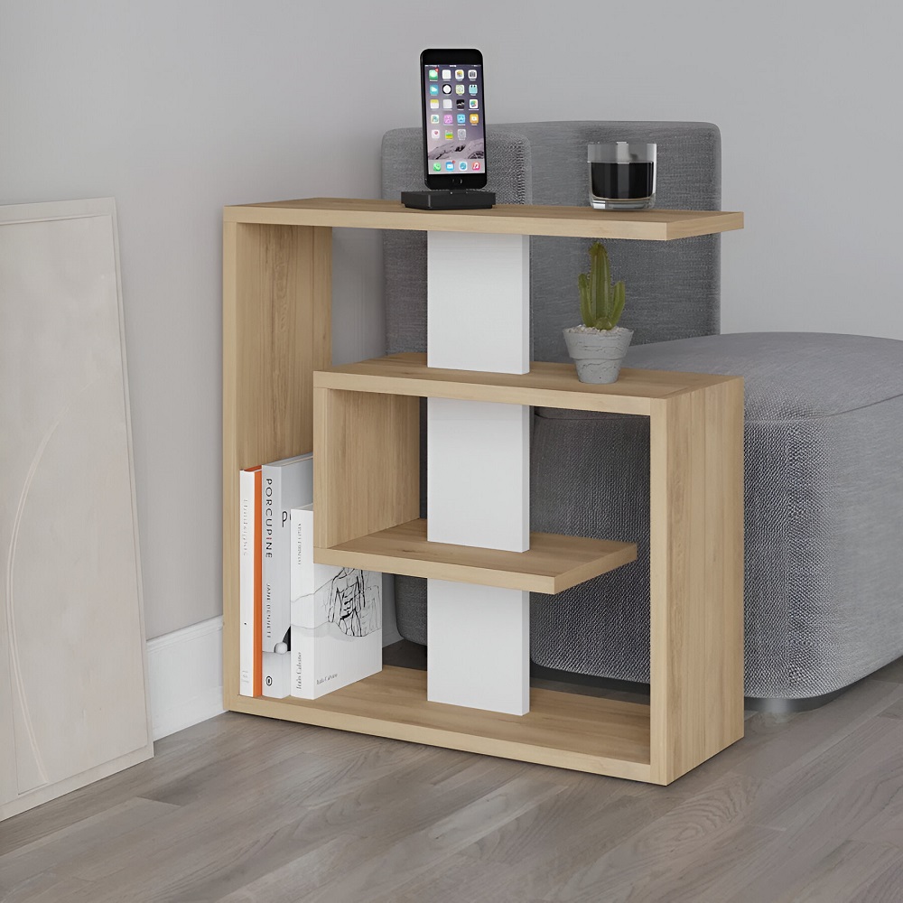 MESA AUXILIAR ZIABE COLOR OAKE Y BLANCO - 73 EXPERIENCE - 4
