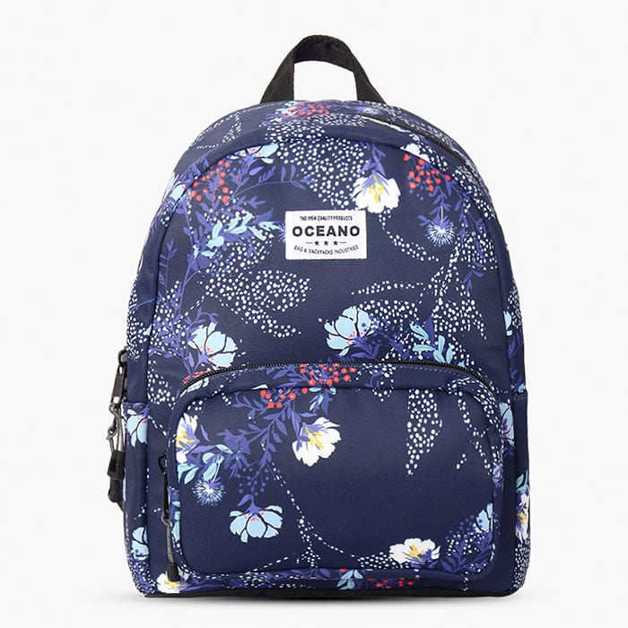 MOCHILA OCEANO LANIS AZUL FLORES - 1