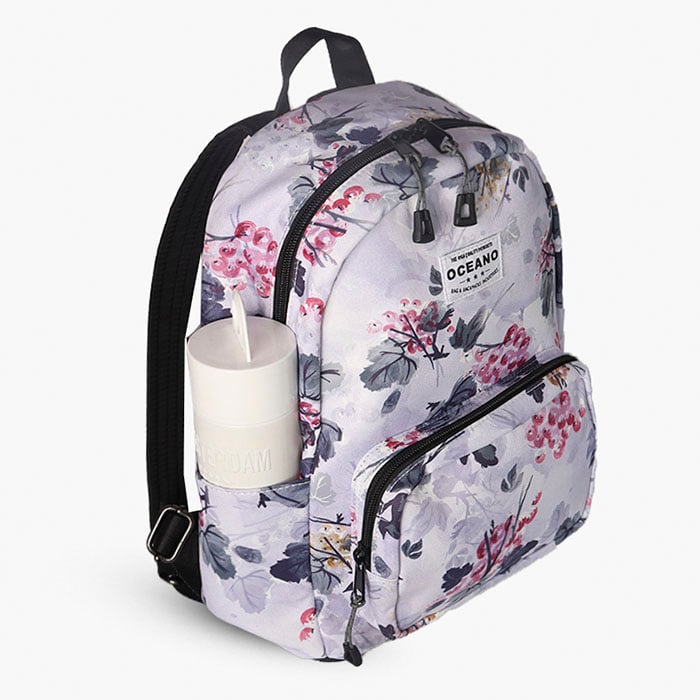 MOCHILA OCEANO LANIS PLATA FLOR - 2