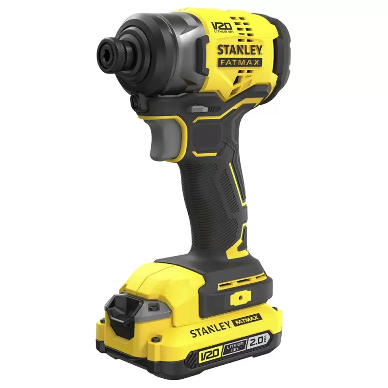ATORNILLADOR DE IMPACTO 1/4' HEX 20V FATMAX 180 NM 2 BAT STANLEY SBI810D2K-B2 - 2
