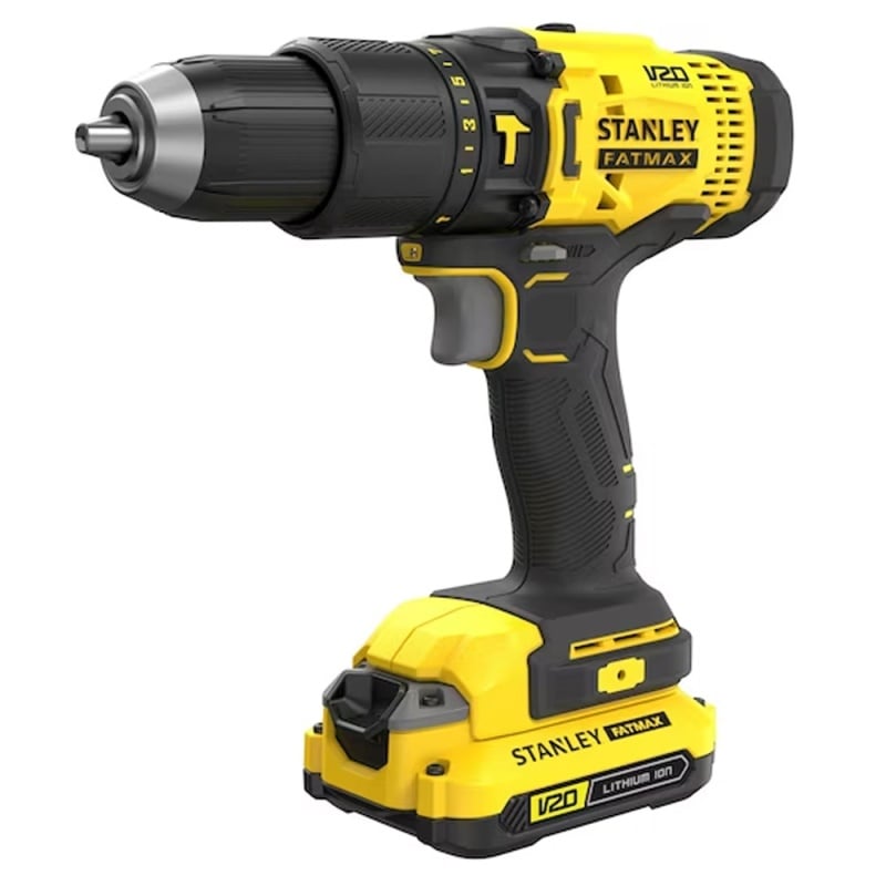 TALADRO PERCUTOR 1/2' 20V INC 2 BAT Y CARG + 50 PZ STANLEY SCD711D2FA-B2 - 2