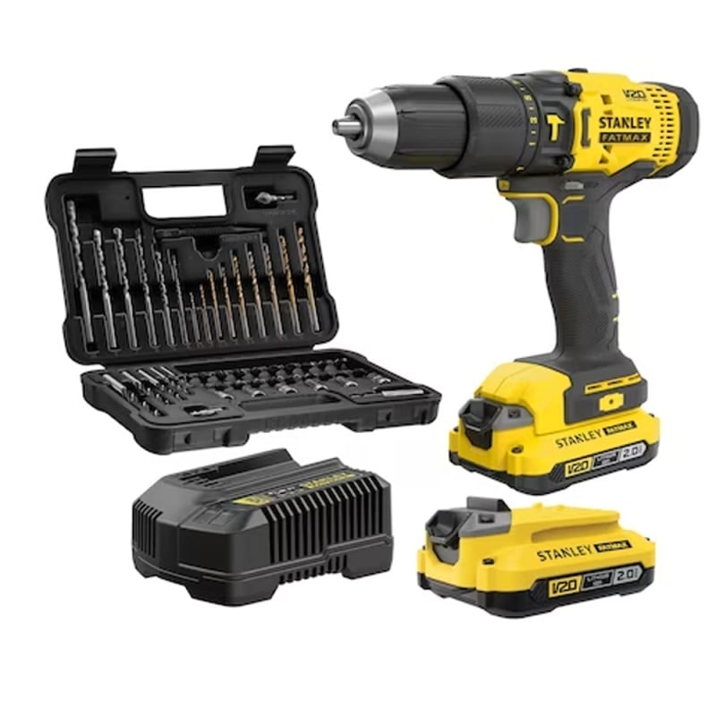 TALADRO PERCUTOR 1/2' 20V INC 2 BAT Y CARG + 50 PZ STANLEY SCD711D2FA-B2 - 4