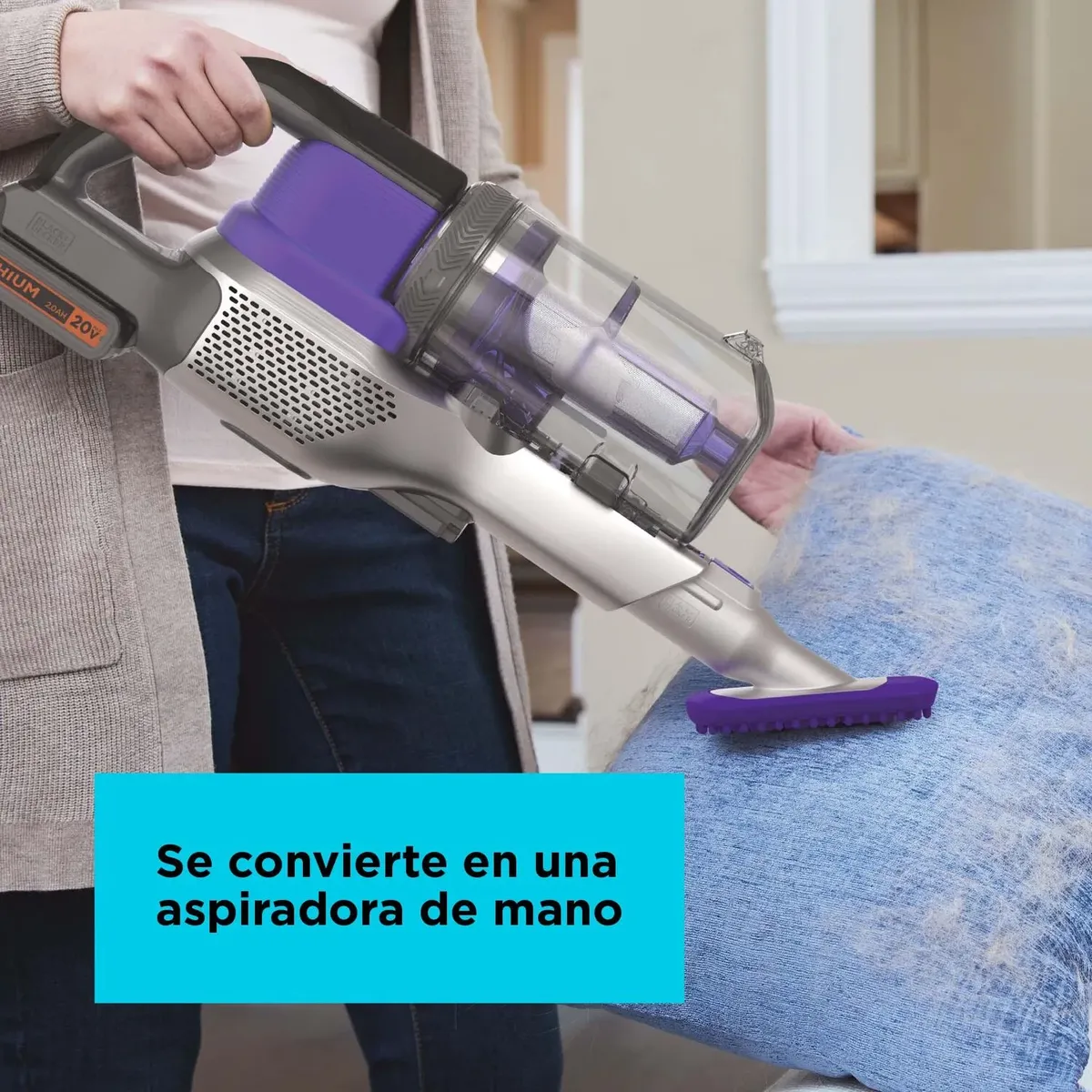 ASPIRADORA INALÁMBRICA + BATERÍA Y CARGADOR BLACK Y DECKER BSV20PET-B2C - 5