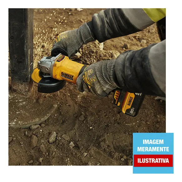 AMOLADORA DE BATERÍA DEWALT DCG408B, 20 V, SIN ESCOBILLAS, 115 MM AMARILLO - 5
