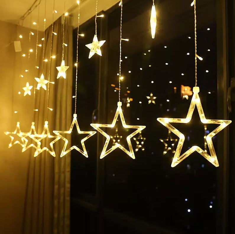 LUCES DE NAVIDAD MULTICOLOR CORTINA ESTRELLA - 1