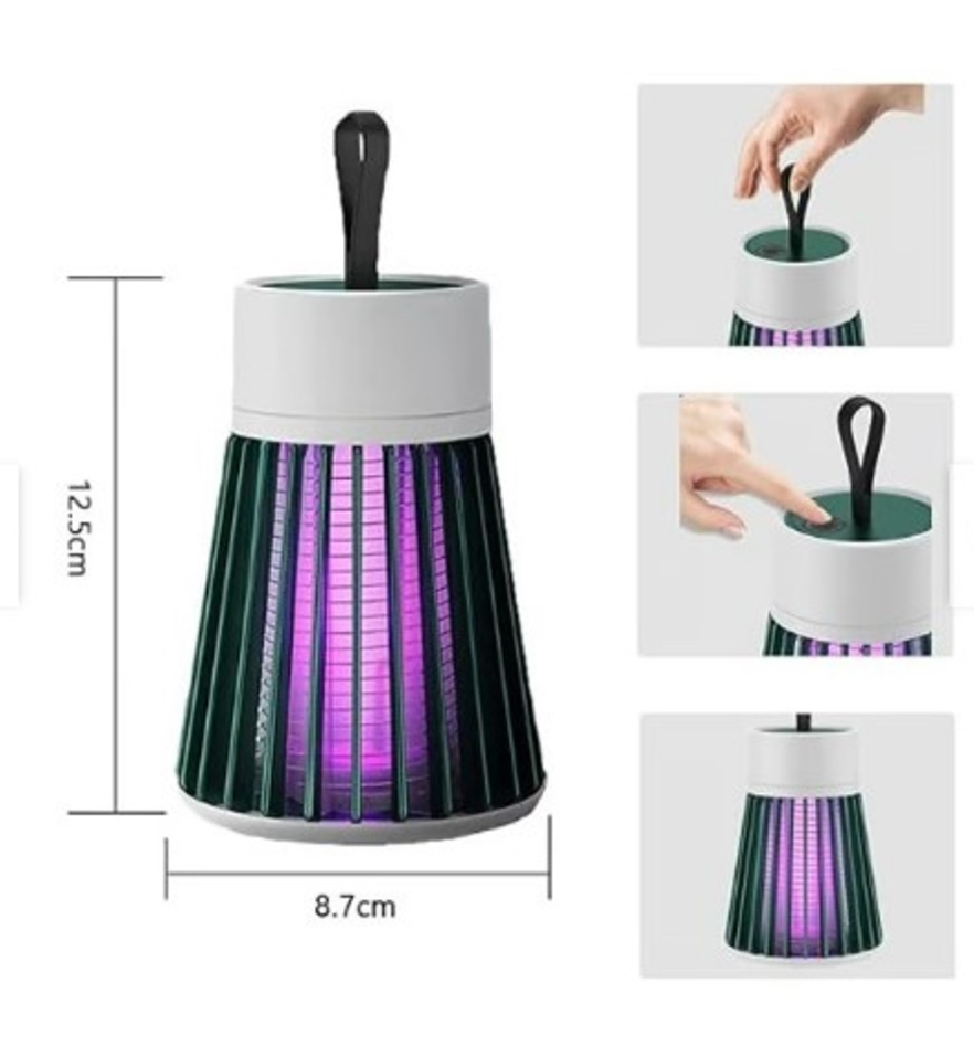 LAMPARA LUZ AZUL RECARGABLE PARA ELIMINAR MOSQUITOS - 2