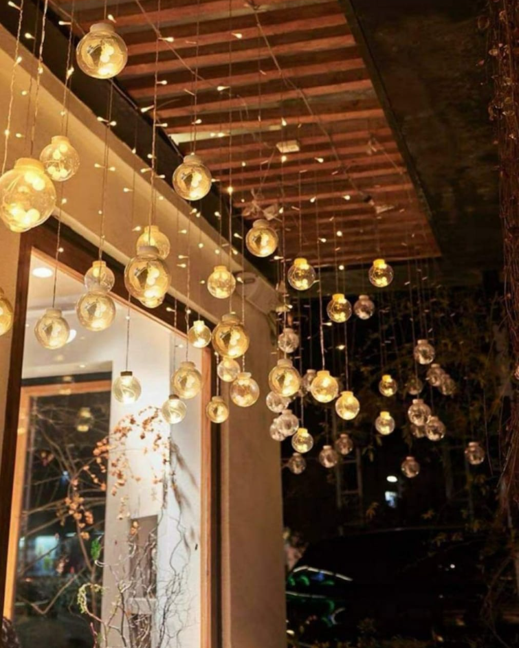 LUCES DE NAVIDAD LUZ CALIDA EN ESFERAS - 1