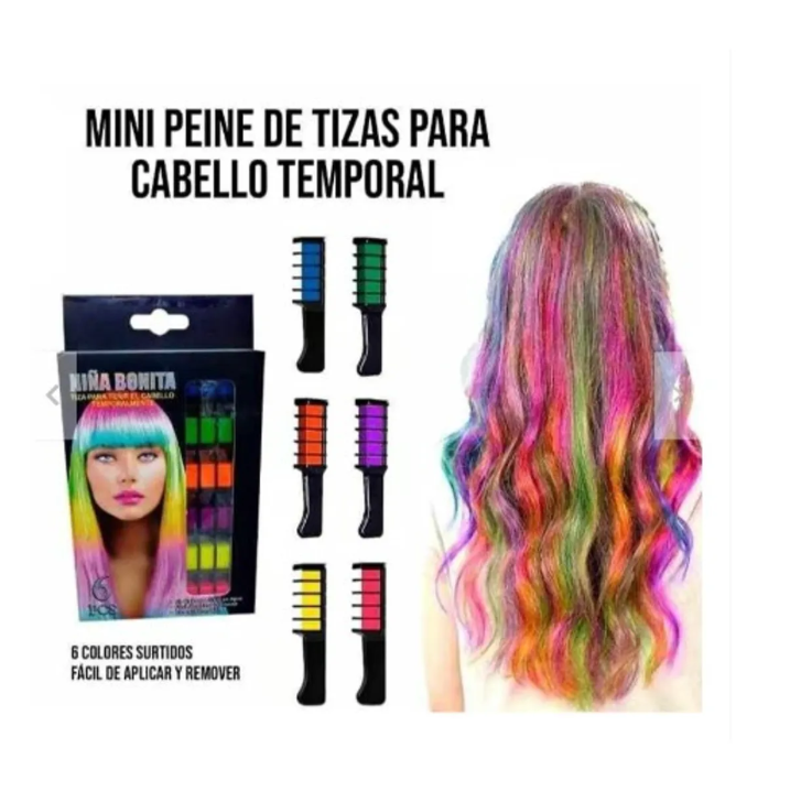 PEINE TIZA PARA CABELLO TINTES TEMPORAL MUJERES - 3