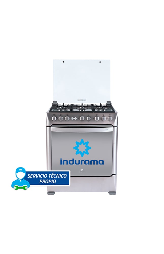 COCINA INDURAMA 6 HORNILLAS GALICIA ZAFIRO CROMA - 1