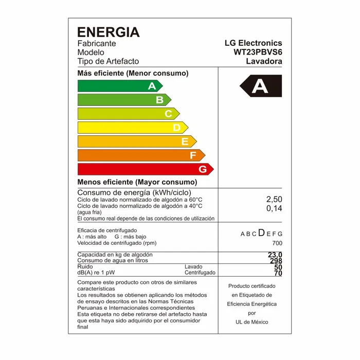 LAVADORA LG 23KG AI DD WT23PBVS6 NEGRO PLATEADO - 4