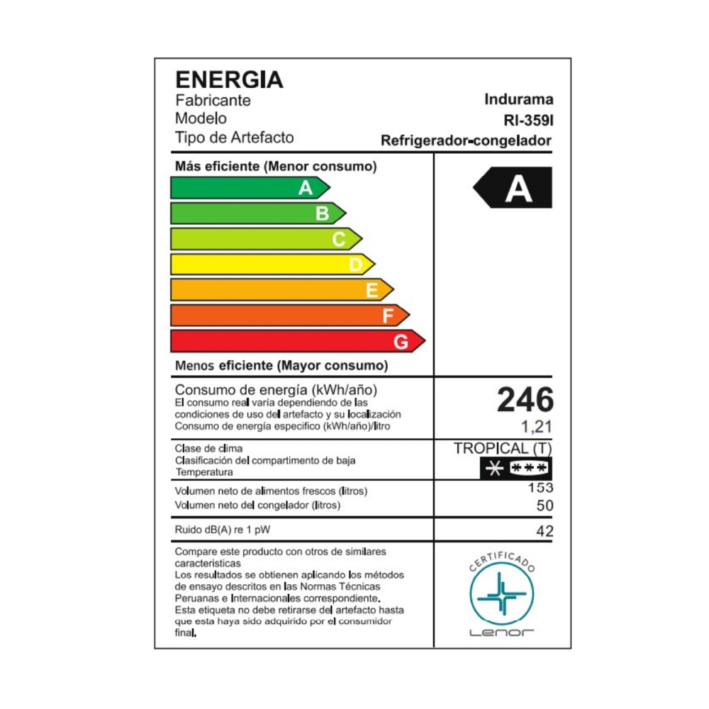 REFRIGERADORA INDURAMA TOP FREEZER NO FROST 203LT RI359I - 4