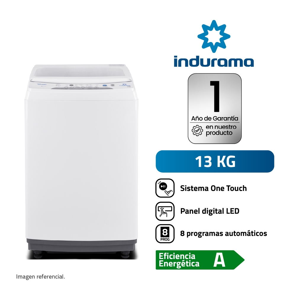 LAVADORA AUTOMÁTICA INDURAMA 13KG LRI-13BLA - 1