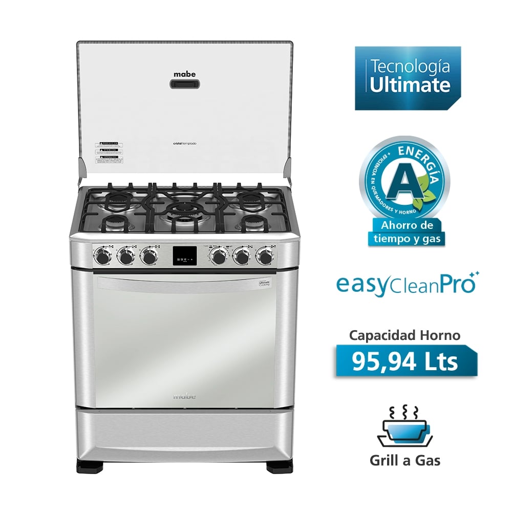 COCINA A GAS MABE 5 HORNILLAS CMP7670FX0 - 1