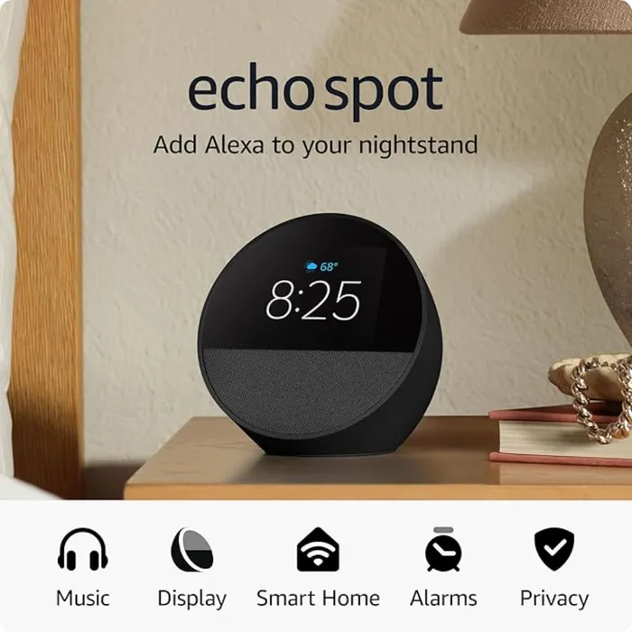 ALTAVOZ INTELIGENTE AMAZON ECHO SPOT 2024 NEGRO - 4