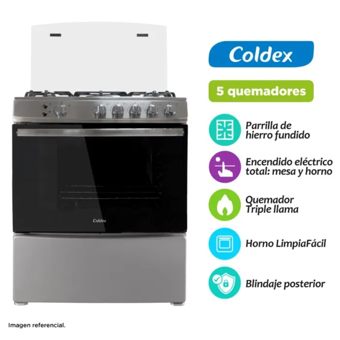 COCINA COLDEX 5 HORNILLAS 76CM CX765PLUS - 1