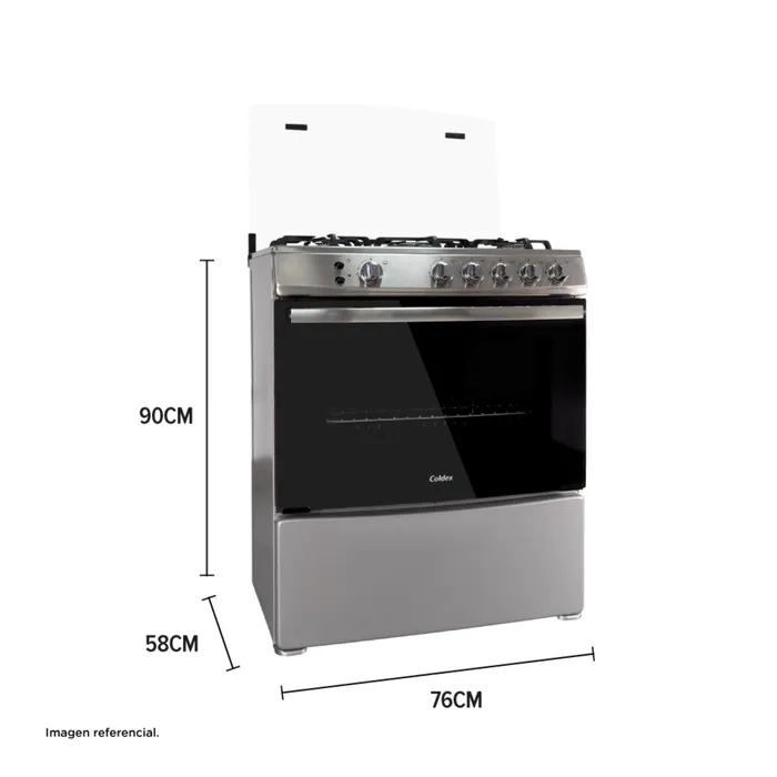 COCINA COLDEX 5 HORNILLAS 76CM CX765PLUS - 3