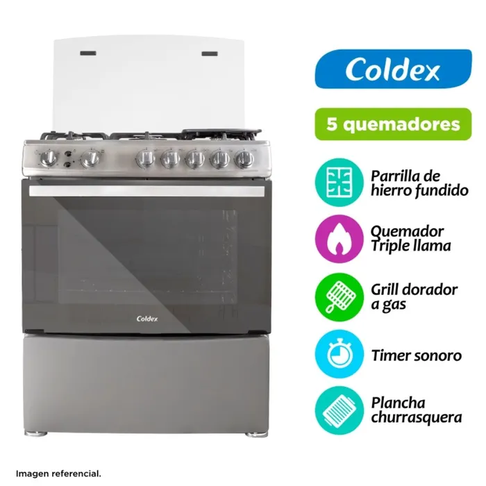 COCINA COLDEX 5 HORNILLAS 76CM CX768PLUS - 1