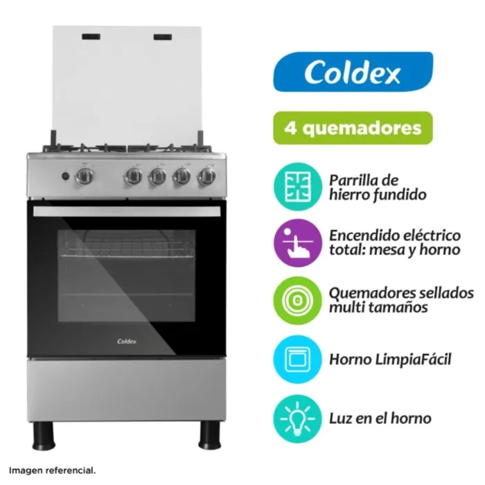 COCINA COLDEX 4 HORNILLAS 60CM CX605PLUS - 1