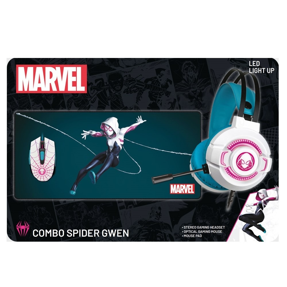 PACK XTECH GHOST SPIDER: AUDÍFONOS + MOUSE + MOUSE PAD - 1