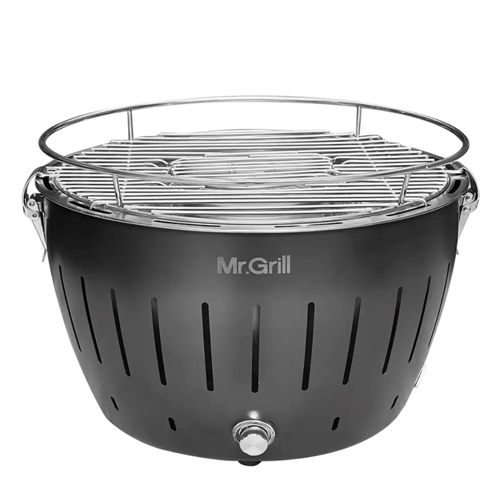 PARRILLA PORTÁTIL MR. GRILL TURBO GRILL SMOKELESS BBQ NEGRO - 1