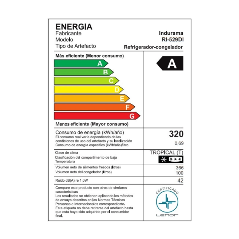 REFRIGERADORA INDURAMA 466LT 200W RI-529DI - 5