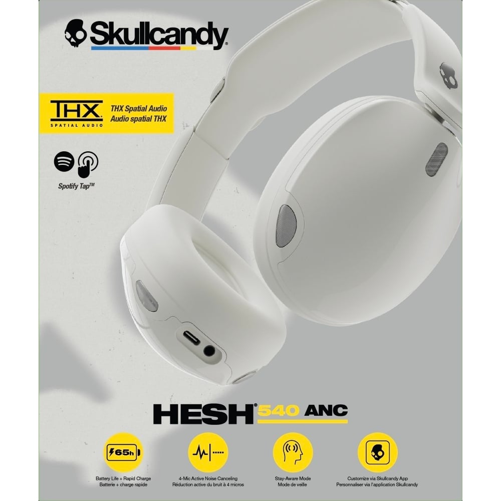 AUDÍFONOS OVER EAR SKULLCANDY HESH ANC 2 WHITE - 3