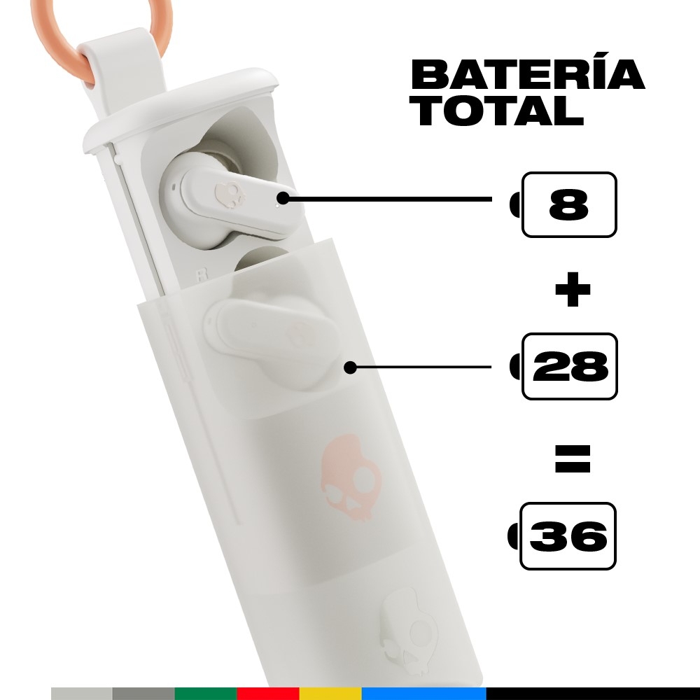 AUDÍFONOS TRUE WIRELESS SKULLCANDY DIME EVO BONE - 3