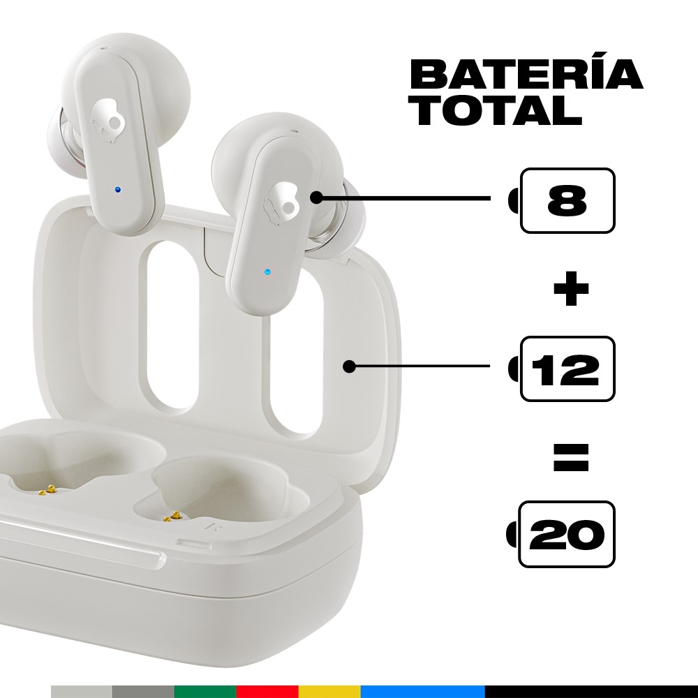 AUDÍFONOS TRUE WIRELESS SKULLCANDY DIME 3 BONE - 3