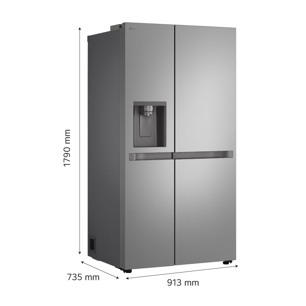 REFRIGERADORA LG TOTAL NO FROST 625 LT GS66SPY PLATEADO - 3