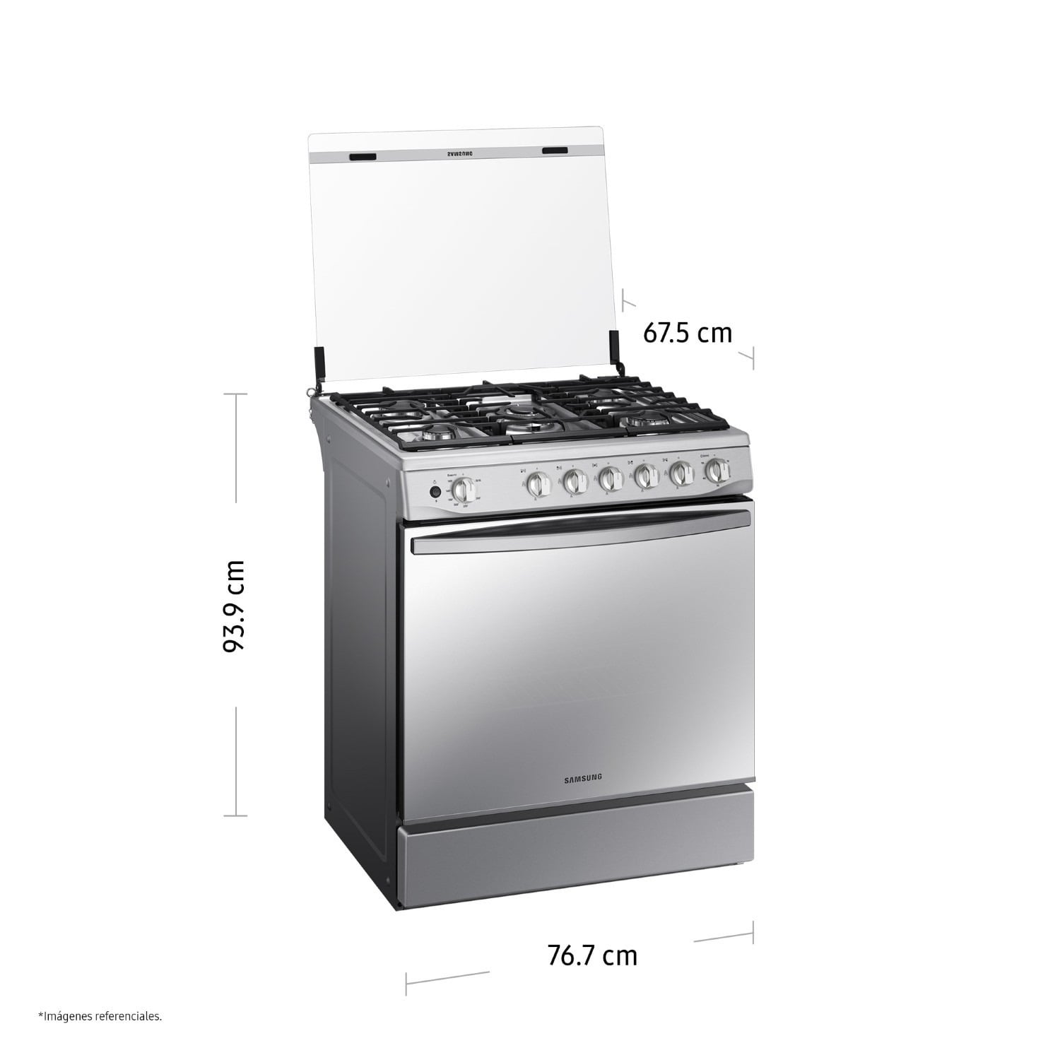 COCINA SAMSUNG A GAS 5 HORNILLAS CON PLANCHA Y GRILL NX52T7322PSPE - 6
