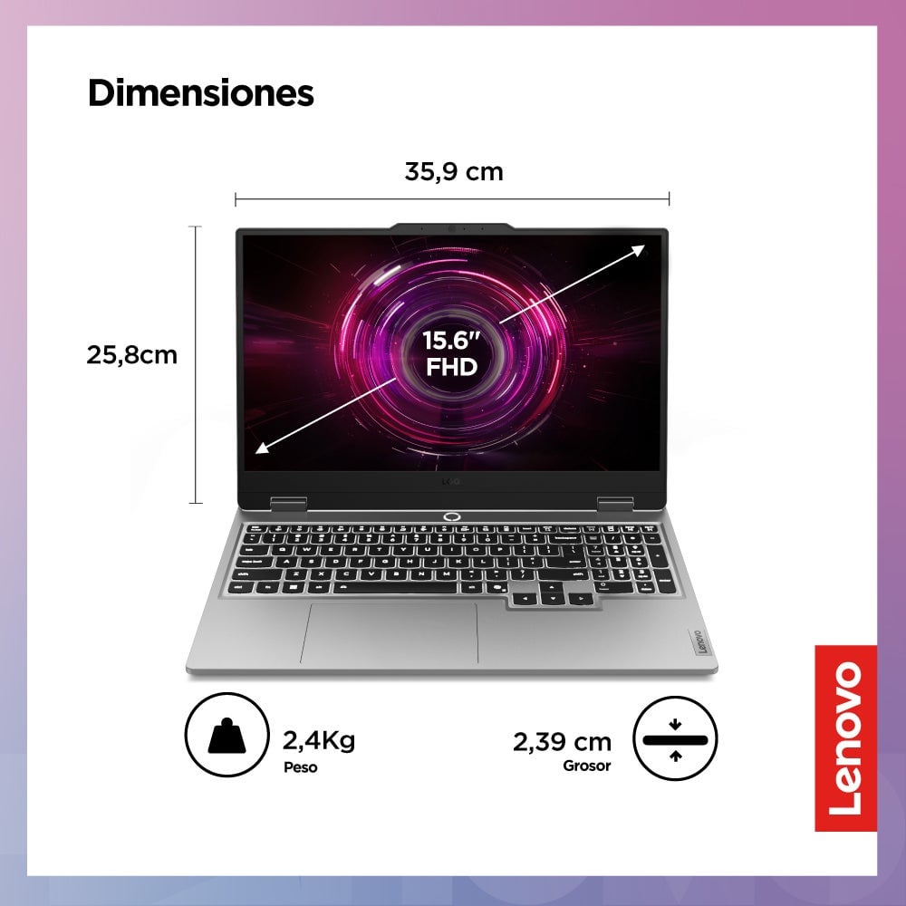 LAPTOP IA LENOVO LOQ AMD RYZEN 7 250 16GB 512GB RTX 5050 - 2