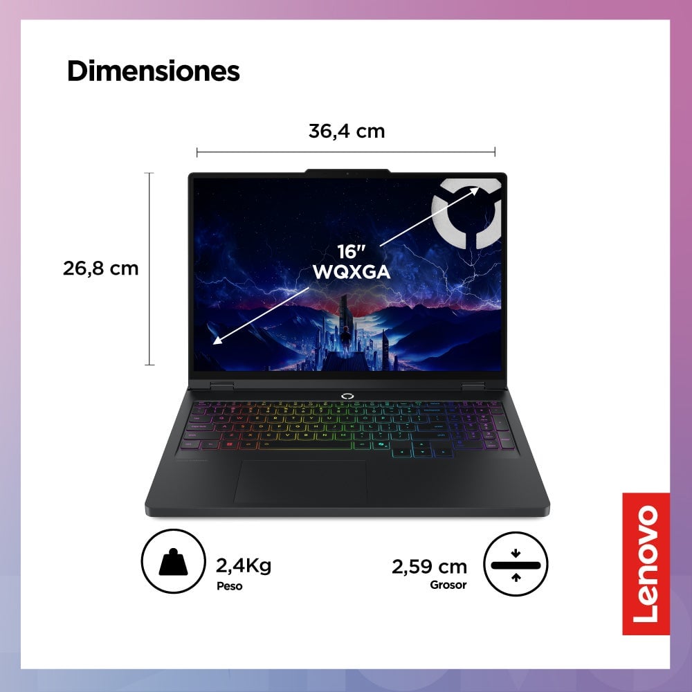 LAPTOP GAMER LENOVO LEGION PRO 5I INTEL CORE I9-14900HX 32GB 1TB SSD RTX 5060 8GB - 4