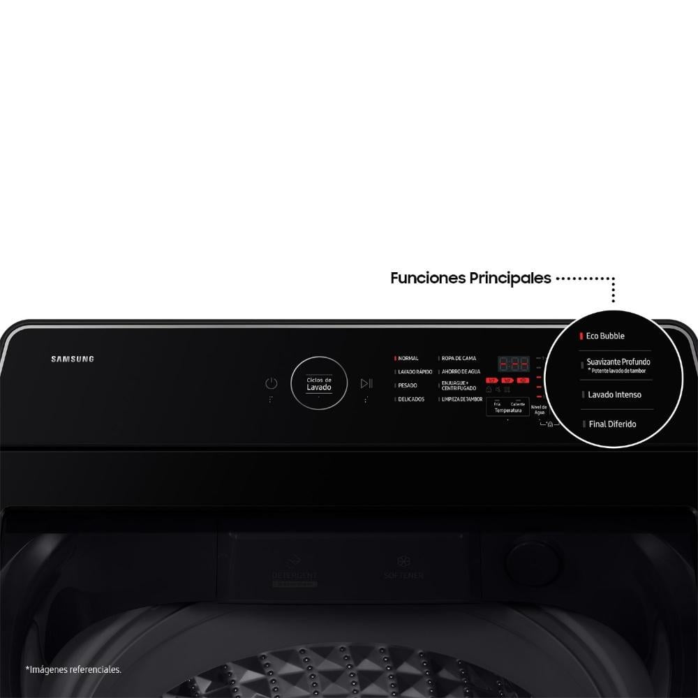 LAVADORA SAMSUNG 13KG ECOBUBBLE WA40F13E4CPE GRIS GRAFITO - 4