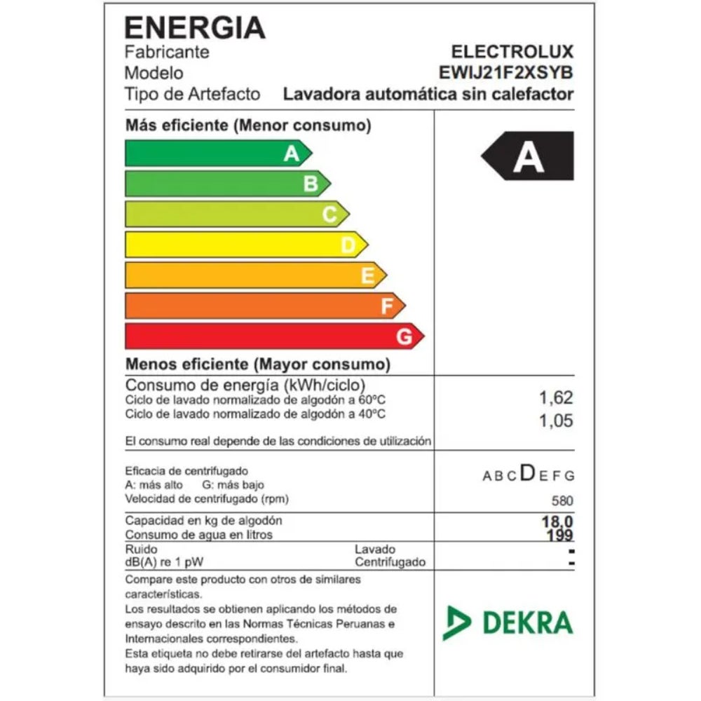 LAVADORA INVERTER ELECTROLUX 21KG EWIJ21F2XSYB NEGRO - 5