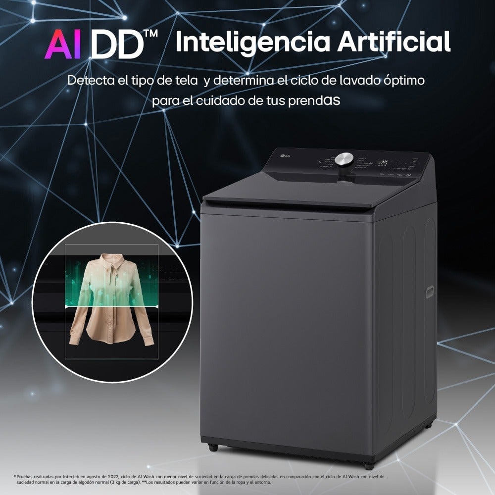 LAVADORA LG 22KG AI DD INTELIGENCIA ARTIFICIAL WT22EGTX NEGRO - 3