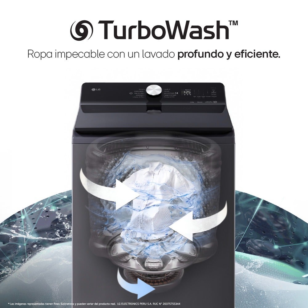 LAVADORA LG 22KG AI DD INTELIGENCIA ARTIFICIAL WT22EGTX NEGRO - 5