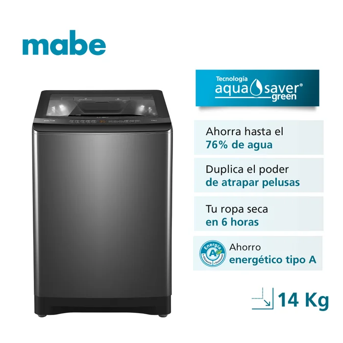 LAVADORA MABE 14KG PROPELA AUTOMÁTICA LMA4120WDGBB0 DIAMOND GRAY - 1