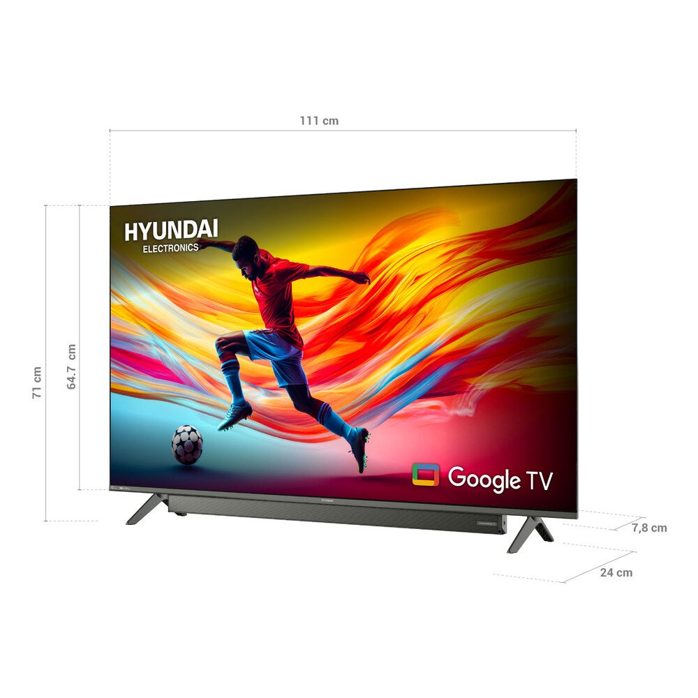 TV HYUNDAI 50' QLED 4K UHD SMART TV GOOGLE TV CON SOUNDBAR HYLED5030QG - 4