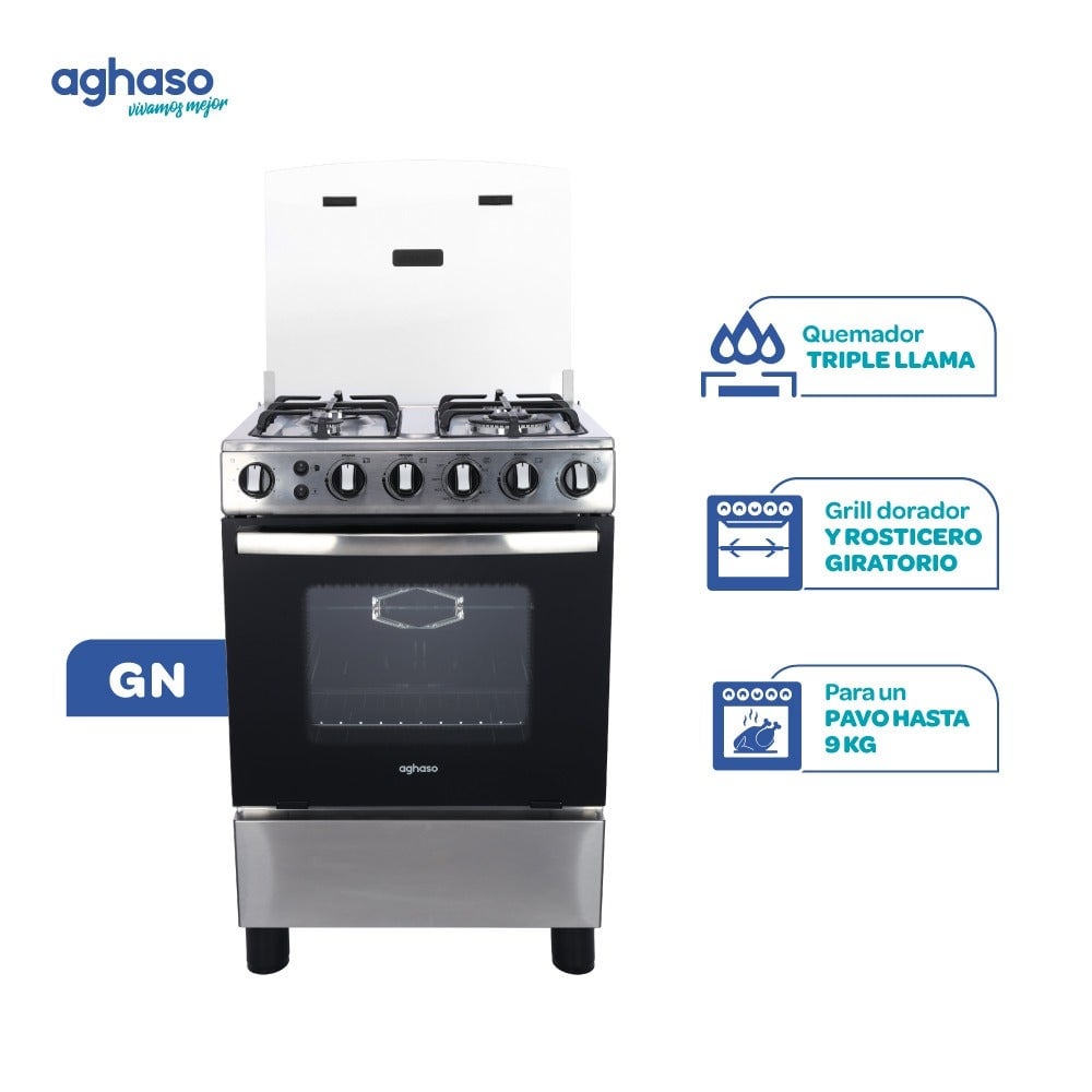 COCINA DE PIE AGHASO 4 HORNILLAS PREMIUM COC-AGH01 GN - 1