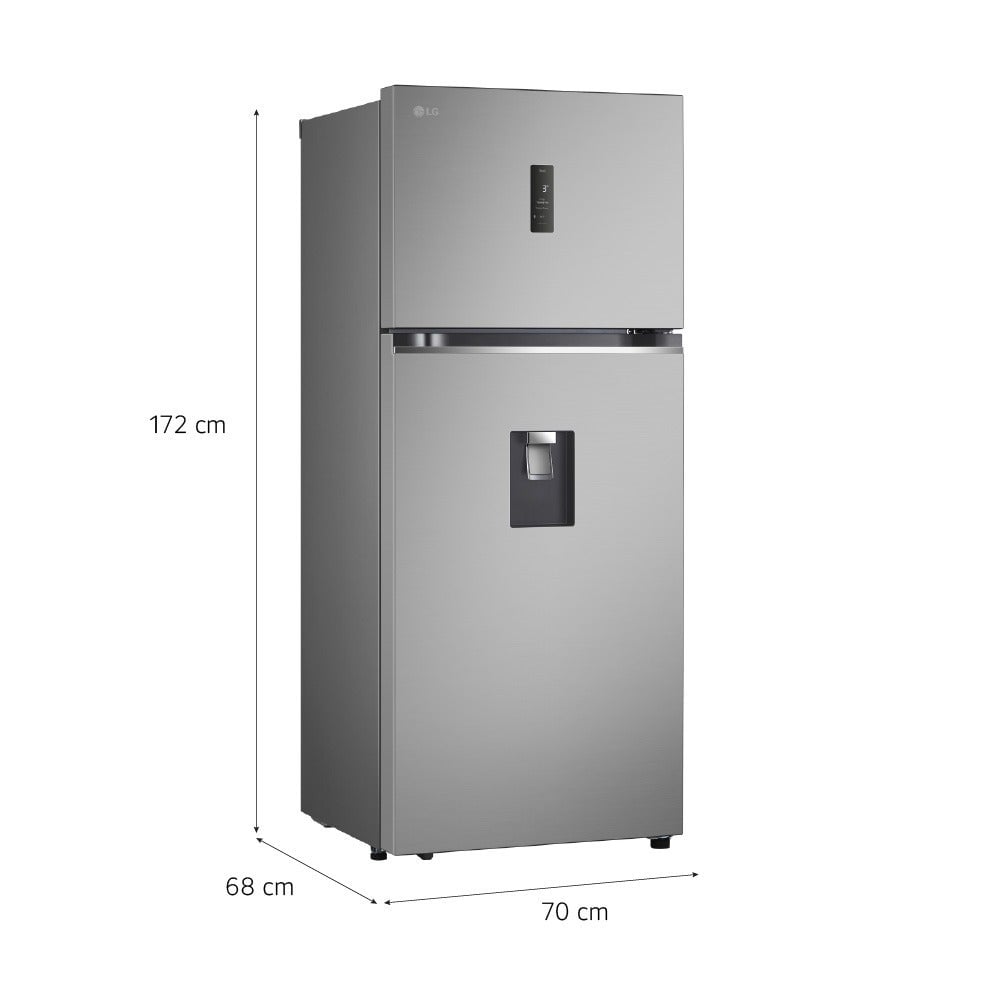 REFRIGERADORA LG 374LT DOOR COOLING+ TOP FREEZER VT38SPYC PLATEADA - 3