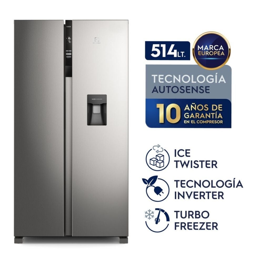REFRIGERADORA ELECTROLUX 514LT SIDE BY SIDE ERSA53V2HDS - 1