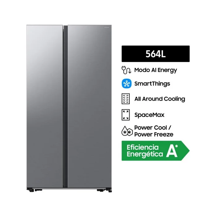 REFRIGERADORA SAMSUNG 564LT ALL AROUND COOLING RS57DG4000M9/PE PLATA - 1