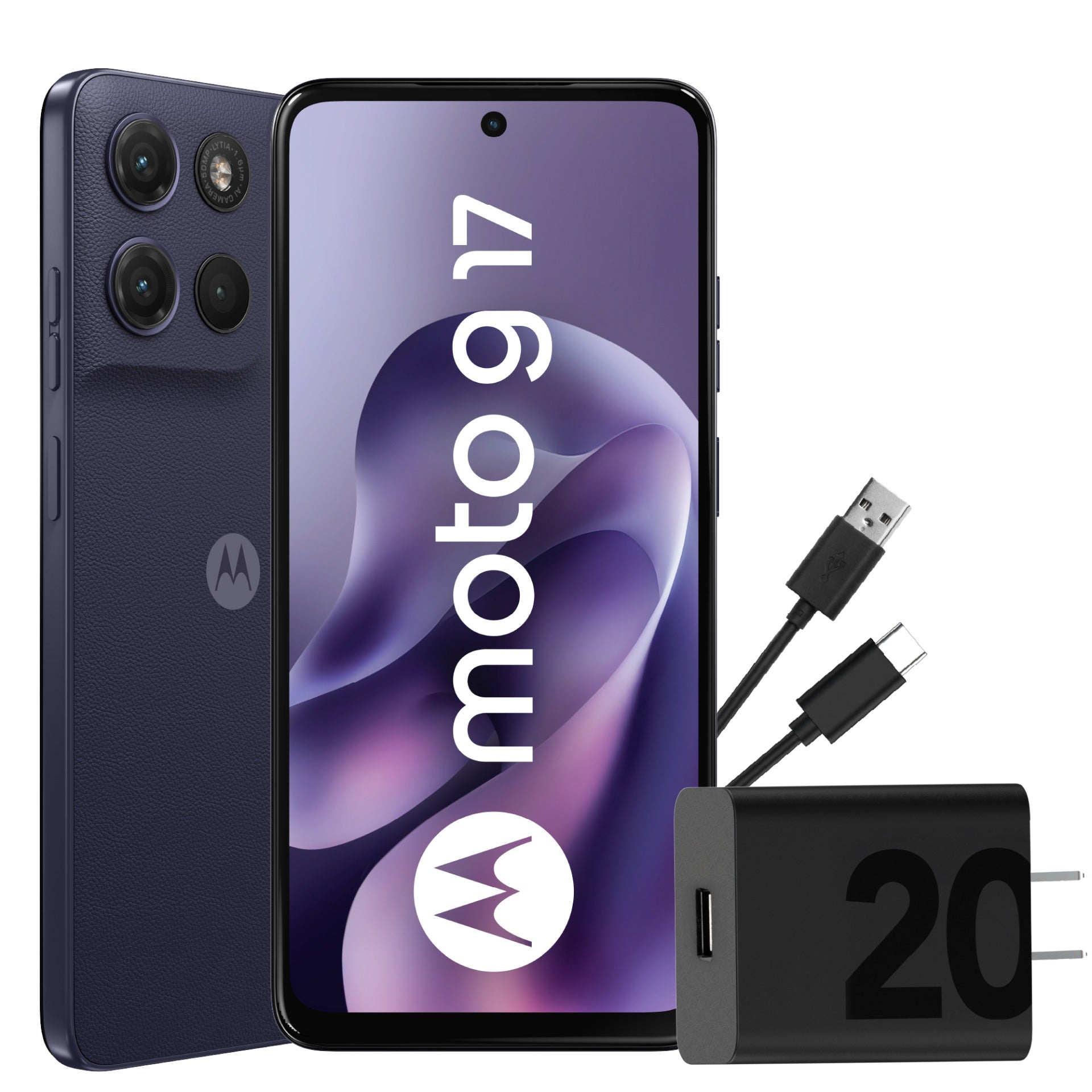 CELULAR MOTOROLA MOTO G17 256GB 4GB ARÁNDANO - 1