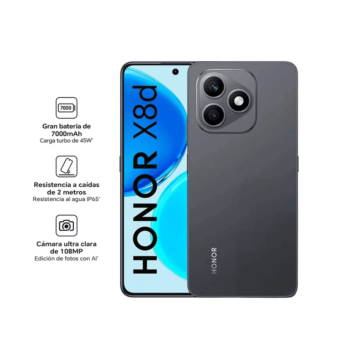 CELULAR HONOR X8D 8GB + 256GB VELVET BLACK - 2