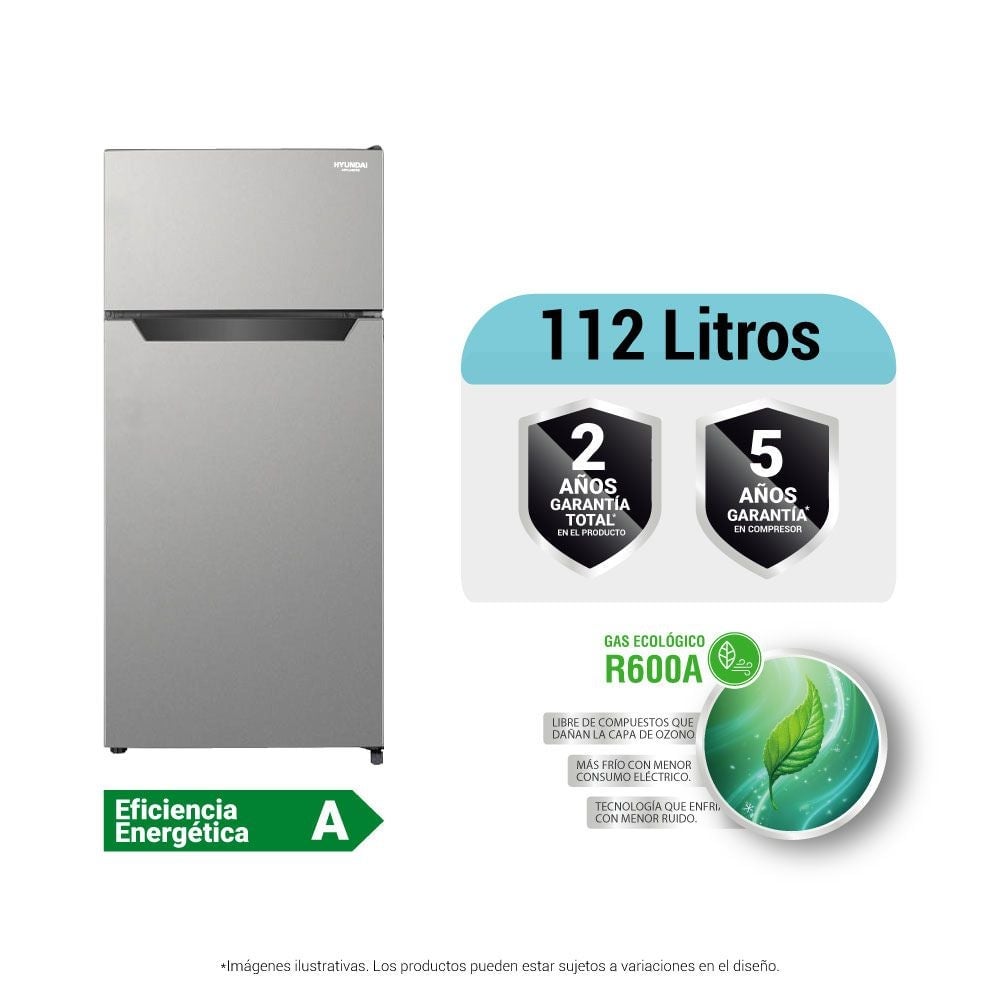 FRIGOBAR HYUNDAI 112LT INOXIDABLE HYRF112F - 1