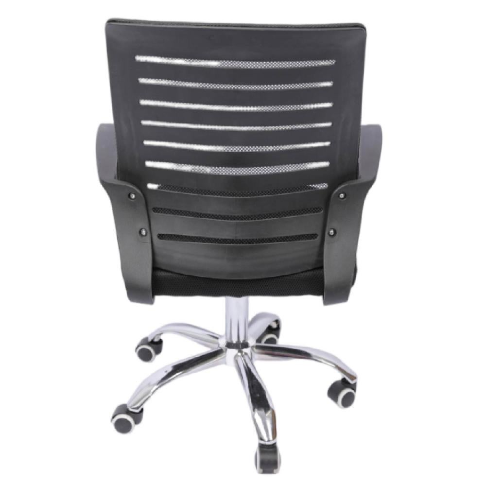 SILLA DE OFICINA BORD GIRATORIA NEGRO - 4