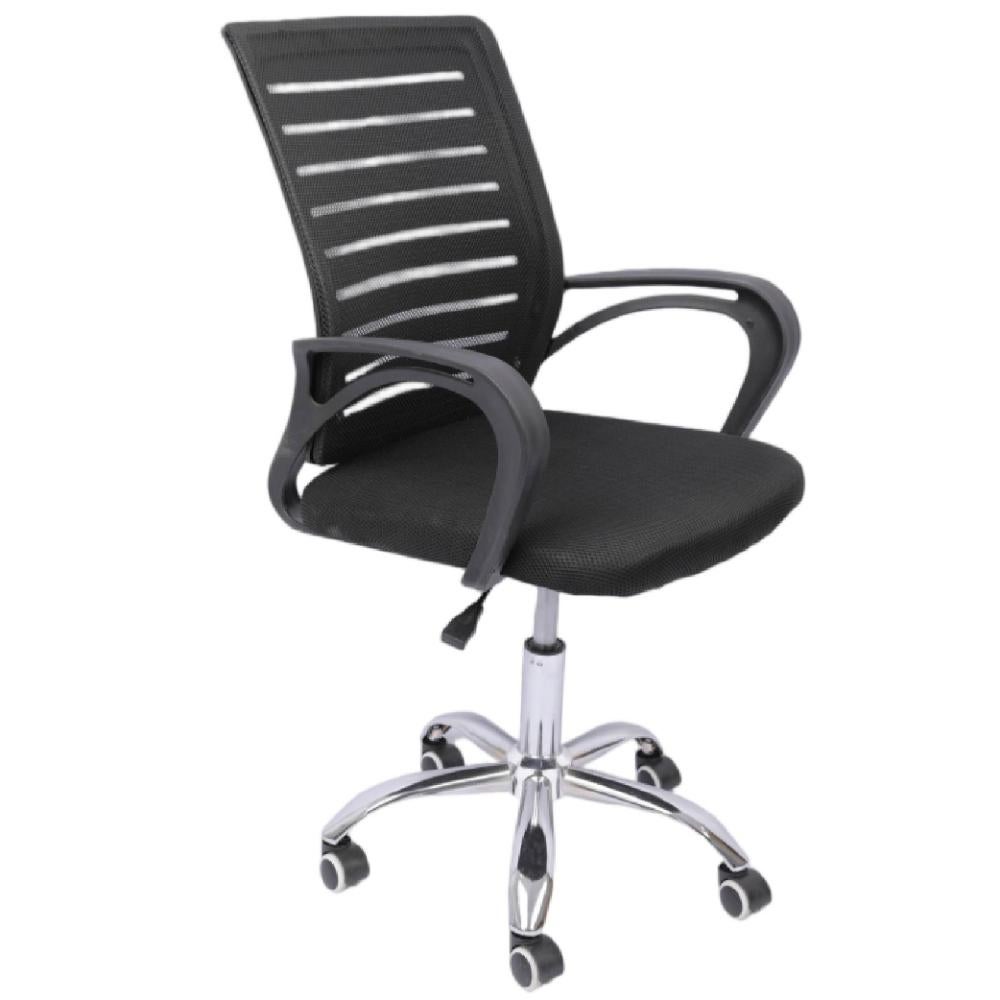 SILLA DE OFICINA BORD GIRATORIA NEGRO - 5